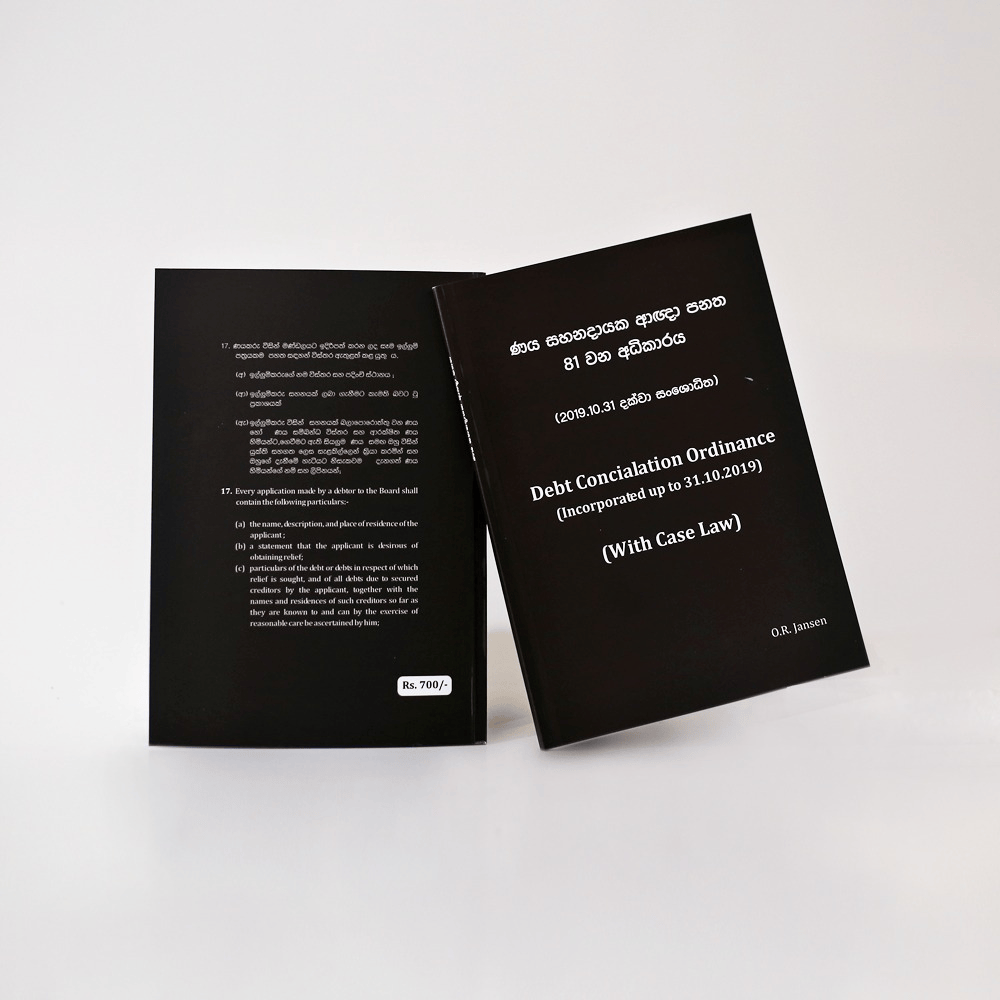 Debt Concialation Ordinance (With Case Law) by O.R.Jansen